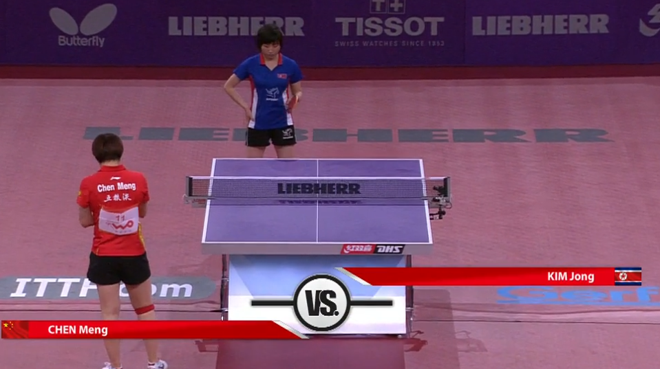 WTTC 2013 Paris (FRA) – WS Round 2: Chen Meng (CHN) – Kim Jong (PRK)