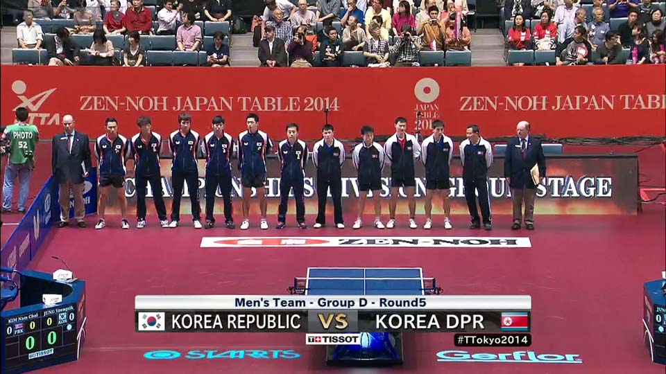 WTTC 2014 Tokyo – Men’s Teams Group D: Korea Republic – Korea DPR (Part 1)