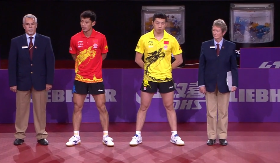 WTTC 2013 Paris (FRA) – MS Semi-Final: Xu Xin (CHN) – Zhang Jike (CHN)