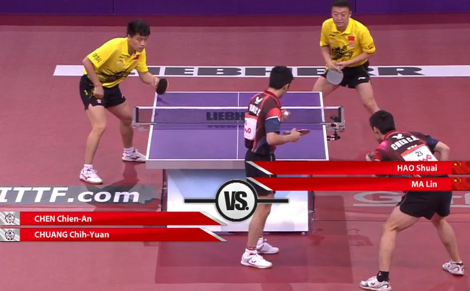 WTTC 2013 Paris (FRA) – MD Final: HAO Shuai / MA Lin (CHN) – CHEN Chien-An (CHN) / CHUANG Chih-Yuan (TPE)