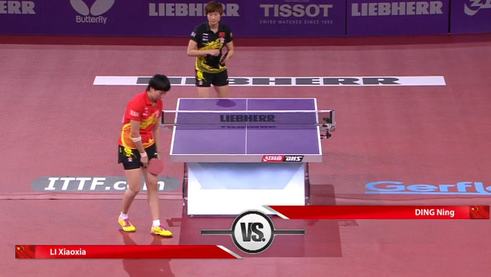 WTTC 2013 Paris (FRA) – WS Semi-Final: Ding Ning (CHN) – Li Xiaoxia (CHN)