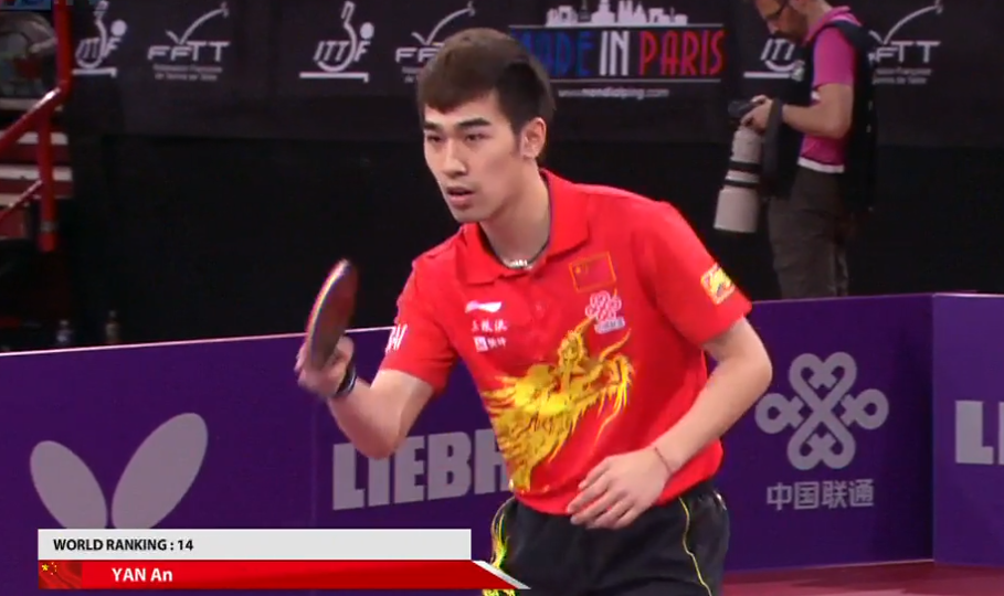 WTTC 2013 Paris (FRA) – MS Round of 32: YAN An (CHN) – KREANGA Kalinikos (GRE)