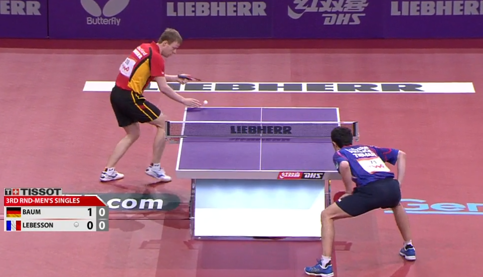 WTTC 2013 Paris (FRA) – MS Round of 32: BAUM Patrick (GER) – LEBESSON Emmanuel (FRA)