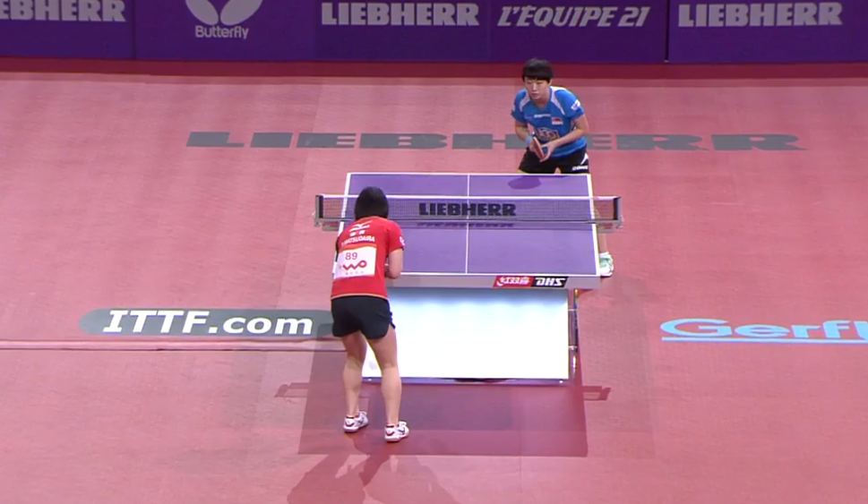 WTTC 2013 Paris (FRA) – WS Round 3: Feng Tianwei (SIN) – Matsudaira Shiho (JPN)