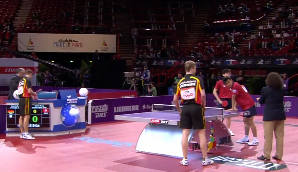 WTTC 2013 Paris (FRA) – MD Round 2: Patrick Baum/Bastian Steger (GER) – Tang Peng/Wong Chun Ting (HKG)