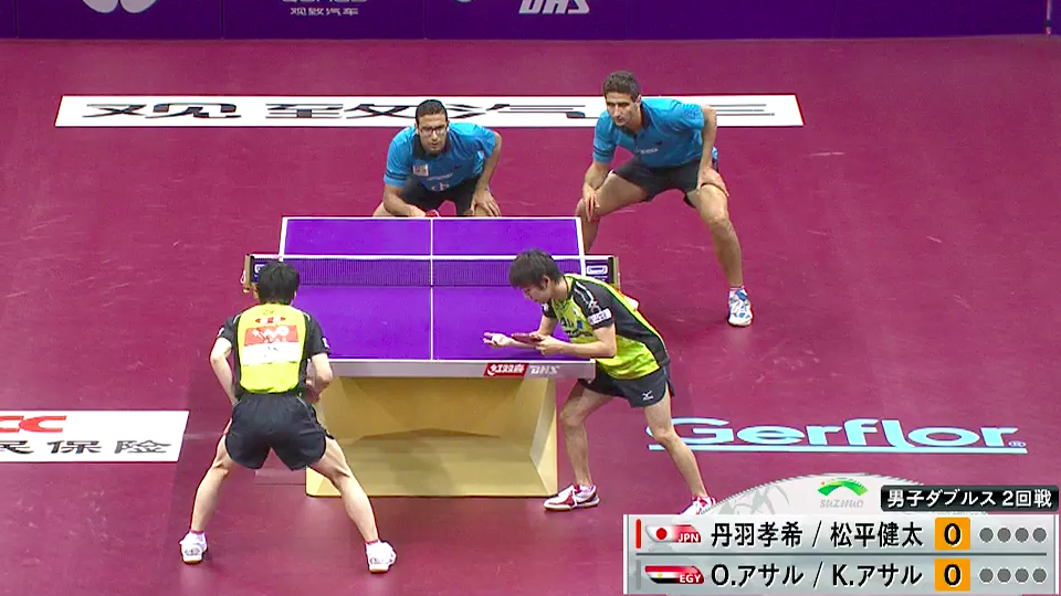 WTTC 2015 Suzhou – Men’s Doubles Round of 32 – Assar Khalid  (EGY) / Assar Omar (EGY) vs. Matsudaira Kenta (JPN) / Niwa Koki (JPN)