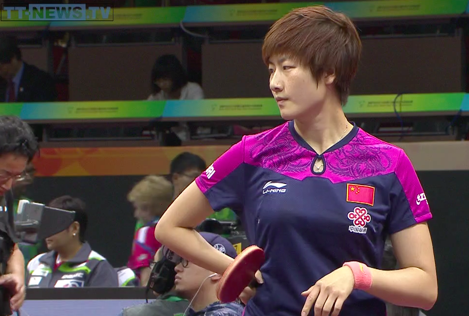 WTTC 2015 Suzhou – Women’s Singles Round of 32 – Ding Ning (CHN) vs. Hirano Miu (JPN)