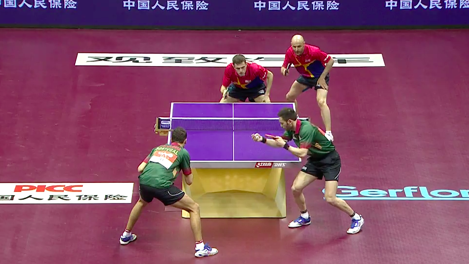 WTTC 2015 Suzhou – Men’s Doubles Round of 64 – Filimon Andrei (ROU) / Ionescu Ovidiu (ROU) vs. Apolonia Tiago (POR) / Monteiro Joao