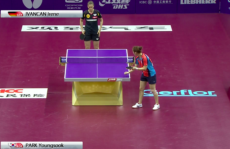 WTTC 2015 Suzhou – Women’s Singles Round of 32 – Ivancan Irene (GER) vs. Park Youngsook (KOR)