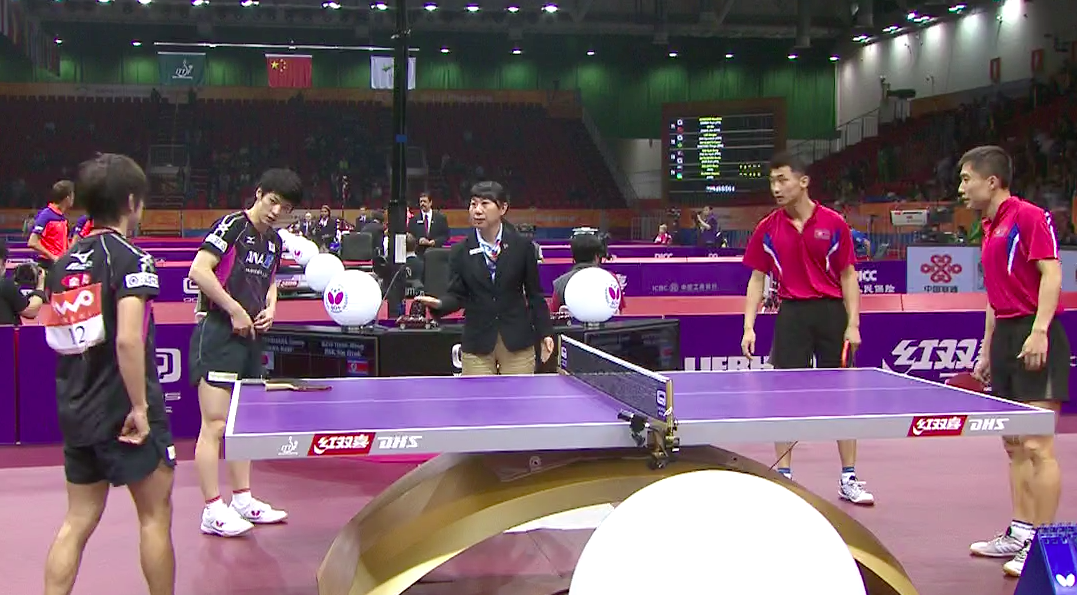 WTTC 2015 Suzhou – Men’s Doubles Quarter Finals – KIM Hyok Bong (PRK) / PAK Sin Hyok (PRK) vs. Matsudaira Kenta (JPN) / Niwa Koki (JPN)