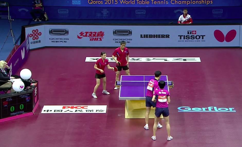 WTTC 2015 Suzhou – Mixed Doubles Quarter Final – Kim Hyok Bong (PKR) / Kim Jong (PKR) vs. Yan An (CHN) / Wu Yang (CHN)