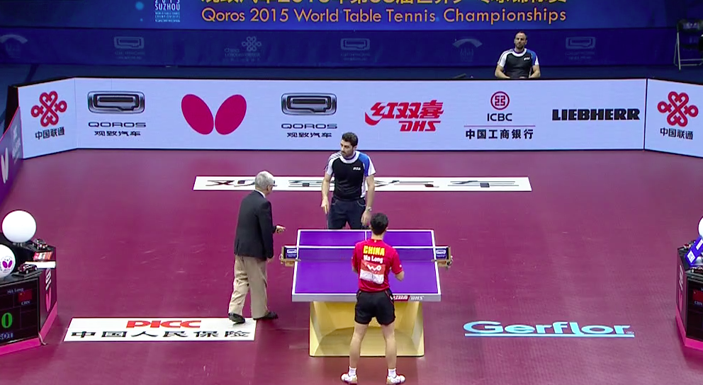 WTTC 2015 Suzhou – Men’s Singles Round of 32 – Ma Long (CHN) vs. Gionis Panagiotis (GRE)