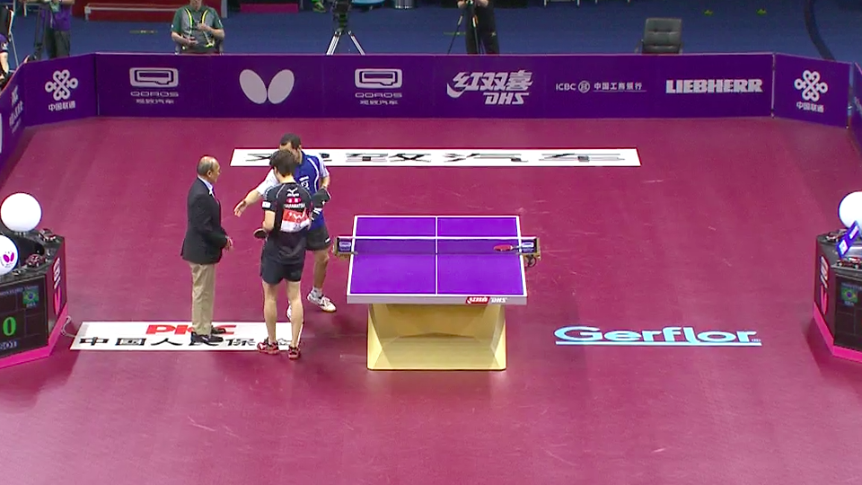 WTTC 2015 Suzhou – Men’s Singles Round of 128 – Monteiro Thiago (BRA) vs. Muramatsu Yuto (JPN)