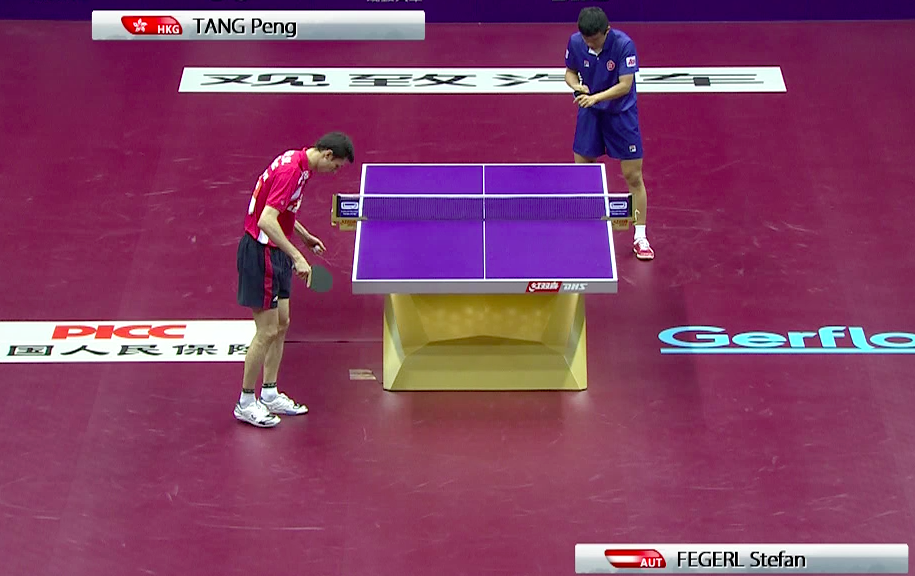 WTTC 2015 Suzhou – Men’s Singles Round of 32 – Tang Peng (HGK) vs. Fegerl Stefan (AUT)