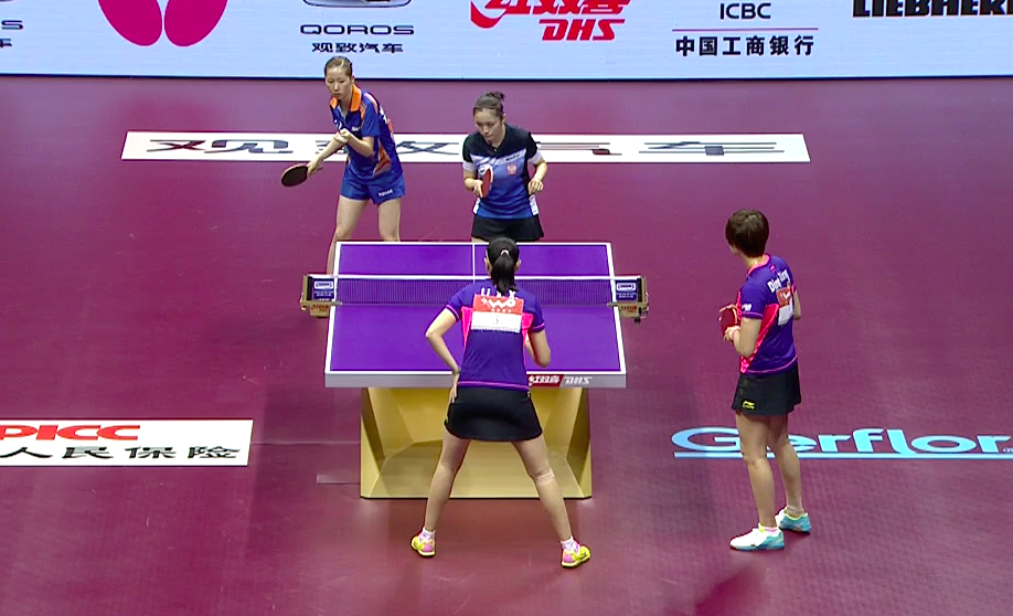 WTTC 2015 Suzhou – Womens Doubles Semi Final –  DING Ning (CHN) / LI Xiaoxia (CHN) vs. LI Jie (NED) /  LI Qian (POL)