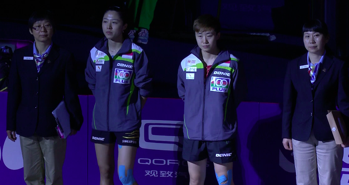 WTTC 2015 Suzhou – Women`s Singles Round of 16 – Yu Mengyu (SIN) vs. Feng Tianwei (SIN)