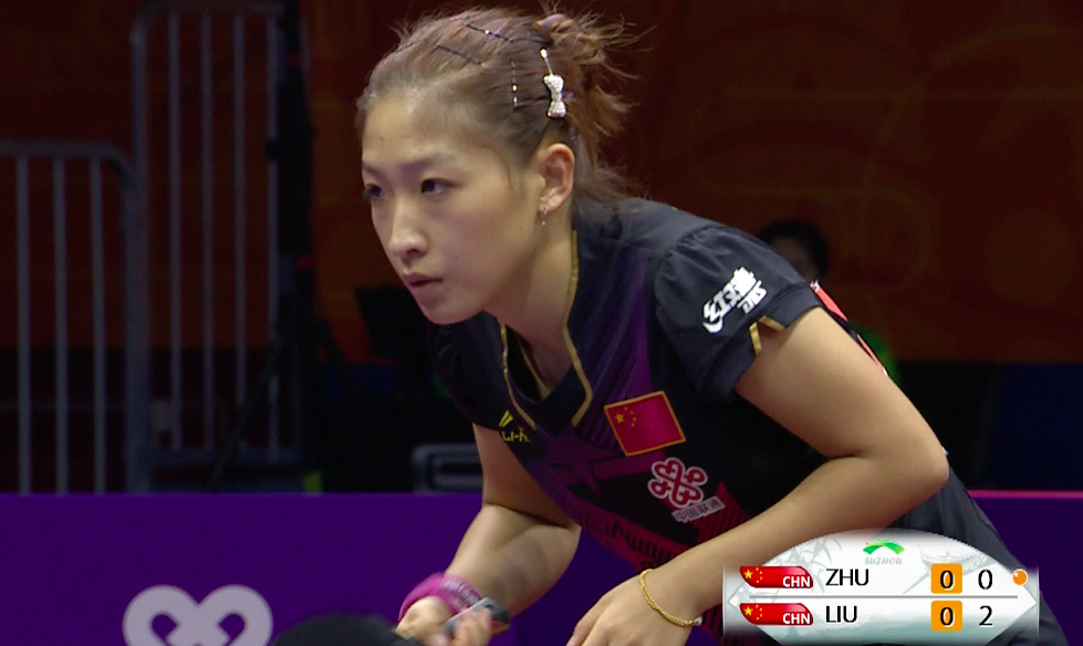 WTTC 2015 Suzhou – Women’s Singles Quarter Final – ZHU Yuling (CHN) vs. LIU Shiwen (CHN)